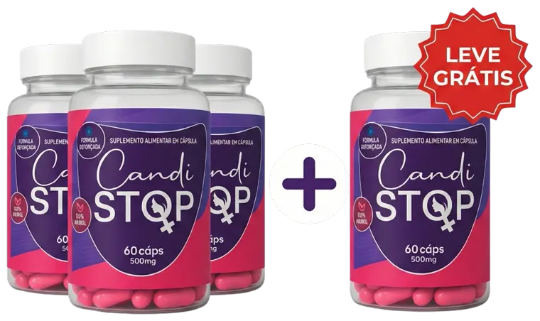 Kit de 4 meses: 3 potes de CandiStop mais 1 de presente
